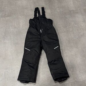 SwissTech Kids Unisex Black Snow Bib Overalls XS 4/5